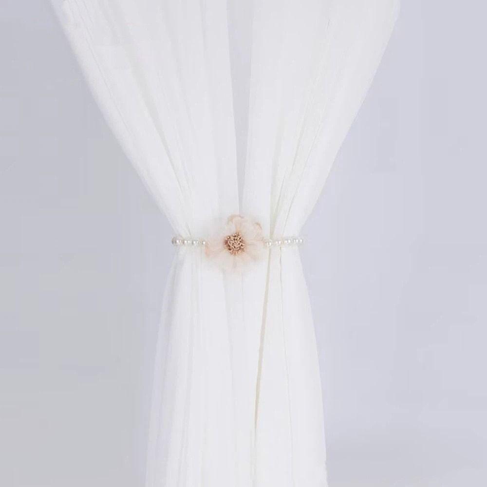 Flower Curtain Tiebacks Handmade Window Ties Creative Curtain Buckle  For Home Office Decorative