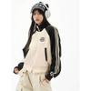 Veste Zippée Patchwork pour Femme Col Montant Casual Baseball