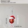 2D Flat 2pairs Y2K Fashion Christmas Hat Heart-Shaped Wine Glass Acrylic Dangle Earrings, Perfect Gift for Women, Christmas Party Jewelry