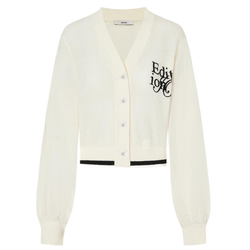 

Женский кардиган из длинноволокнистого хлопка с V-образным вырезом XS 155