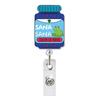 Set of 24 Glitter Acrylic Retractable Badge Holders for Work ID Cards