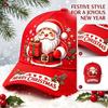 Unisex Red Christmas Digital Print Curved Baseball