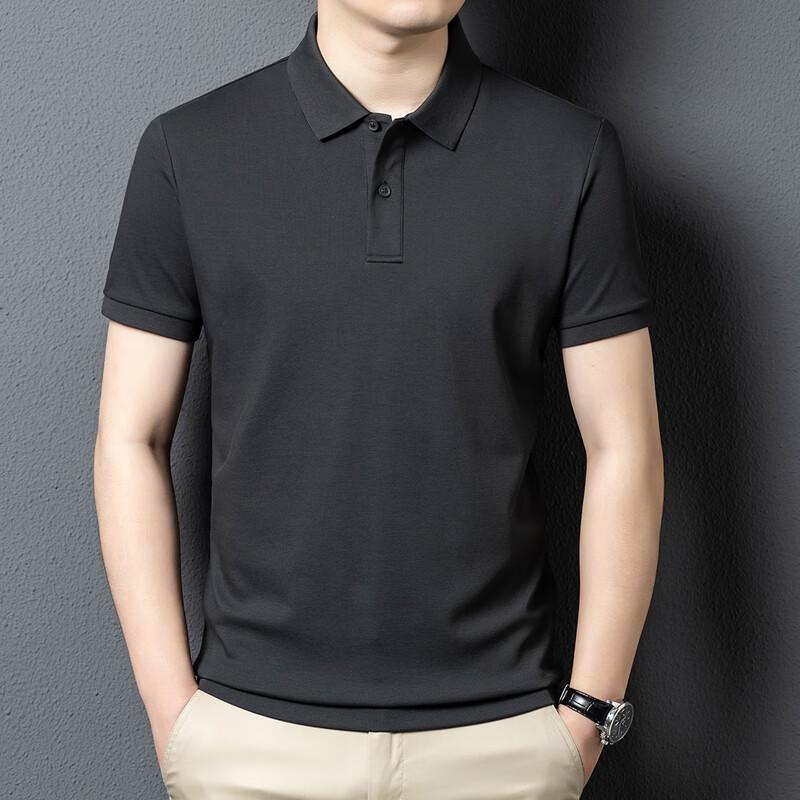 Yiliteng Men's Short Sleeve Business Casual Polo Shirt