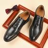 2024 High Quality Pointed Toe Oxfords Leather Men Shoes 2024 Lace Up Casual Formal Business Male Dress Shoes Wedding Party Plus 47