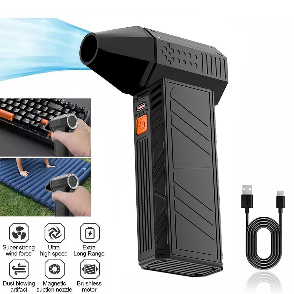 130000 RPM Mini Turbo Jet Fan 52m/s Brushless Motor Turbo Violent Fan Rechargeable Industrial Duct Fan Handheld Car Wash Dryer