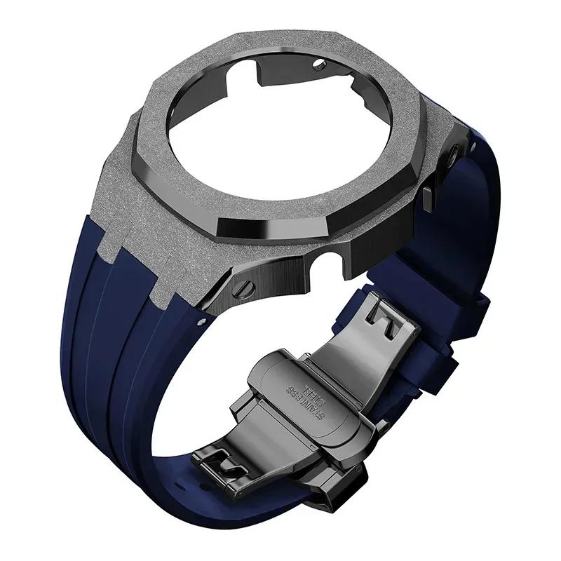 Zestaw modyfikacyjny Gen4 do Casioak GM2100 Metalowa obudowa ze stali nierdzewnej Gumowy pasek Zestaw do modyfikacji Akcesoria Casioak GM-2100 ze śrubami