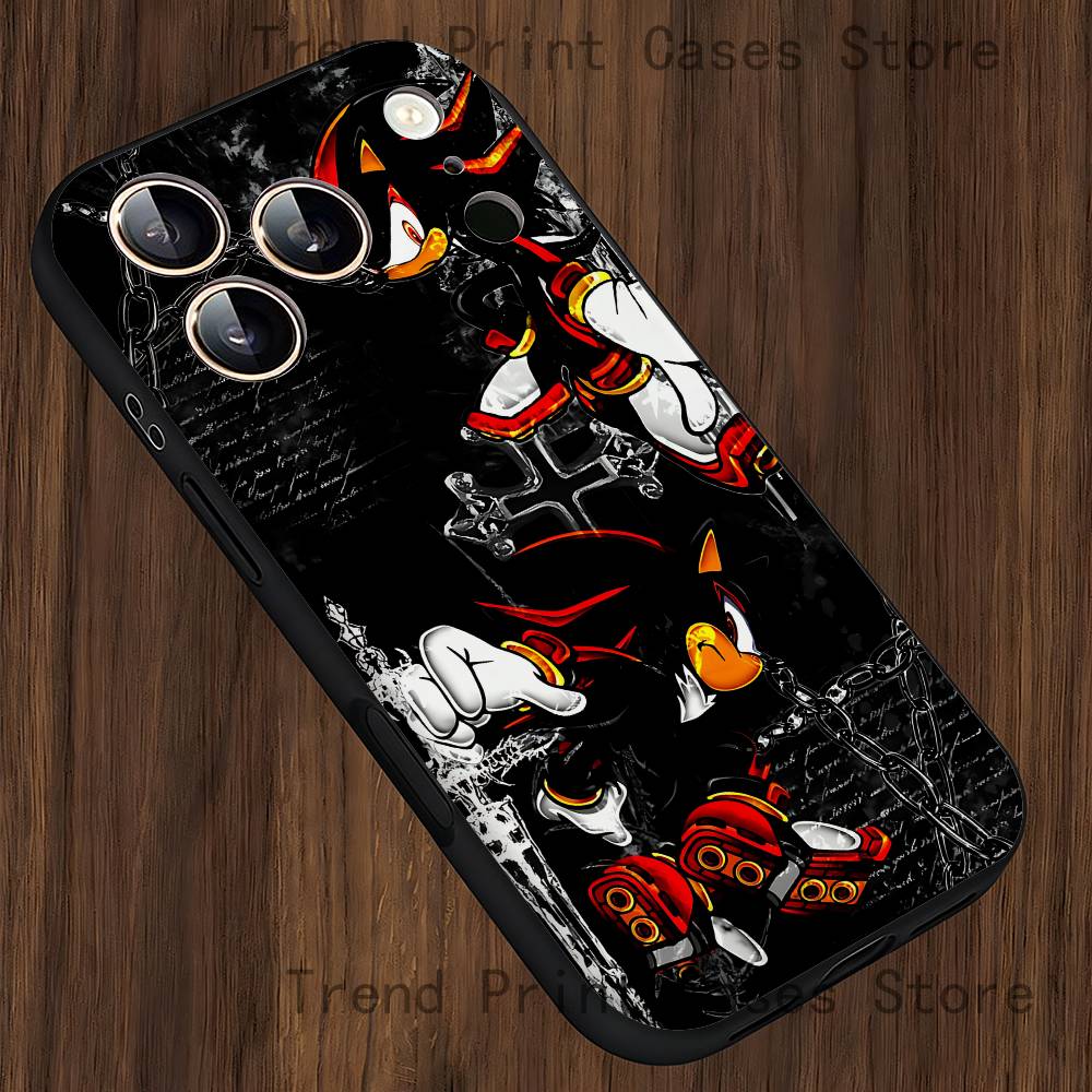 S-ShadowS H-HedgehogS Phone Case For iPhone 15,16,12,13,14,11,17,Pro,Max,Plus,E,Air,Mini TPU Cover
