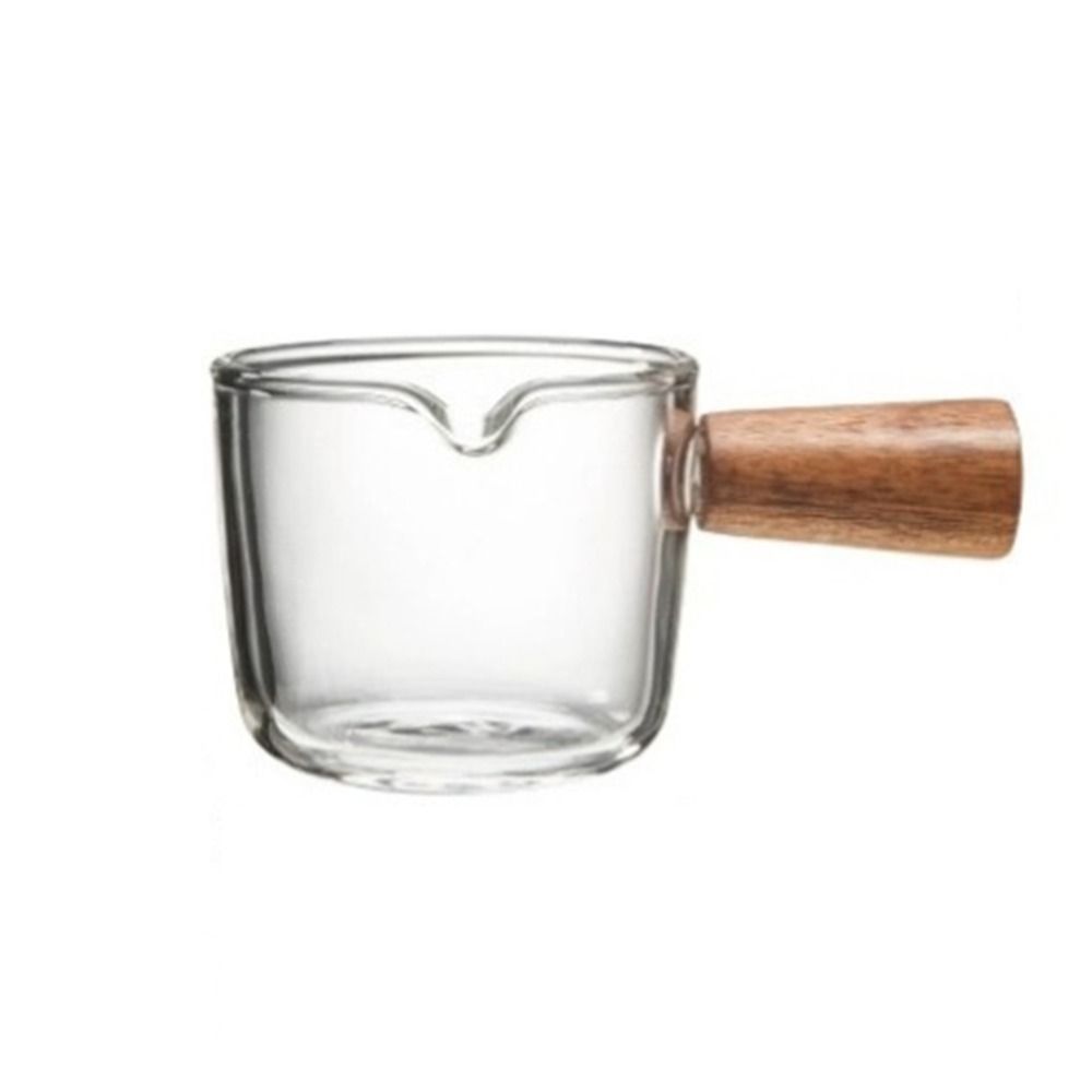 Clear Triple Pitcher Milk Cup V-Shaped Mouth Glass Espresso Cups  Espresso