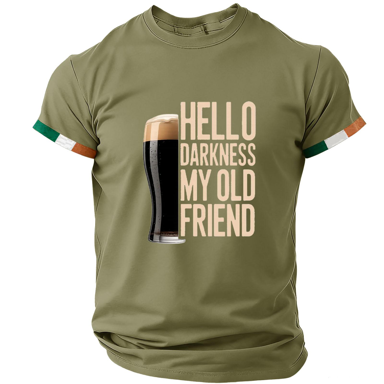 

Men s Casual Round Neck Short Sleeve T-Shirt L армия зеленый