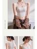 Women's Summer Sling Tank Top with Integrated Padded Bra, Thin Style, Anti-Auxiliary Breast Bandeau.
