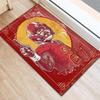 1pc Vibrant Red & Golden Football Helmet Player Design Area Rug - Non-Slip,  Polyester, Perfect for Living Room & Office
