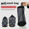 Net Bag Golf Mesh Large Capacity Wear-resistant Black Balls Carrying Holder for Course Carrier