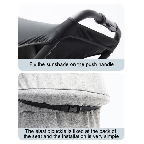 Stroller Sun Shade UV Protection Foldable Wind Dust Cover for Baby Strollers Adjustable Rain Cover for Car Seats Prams
