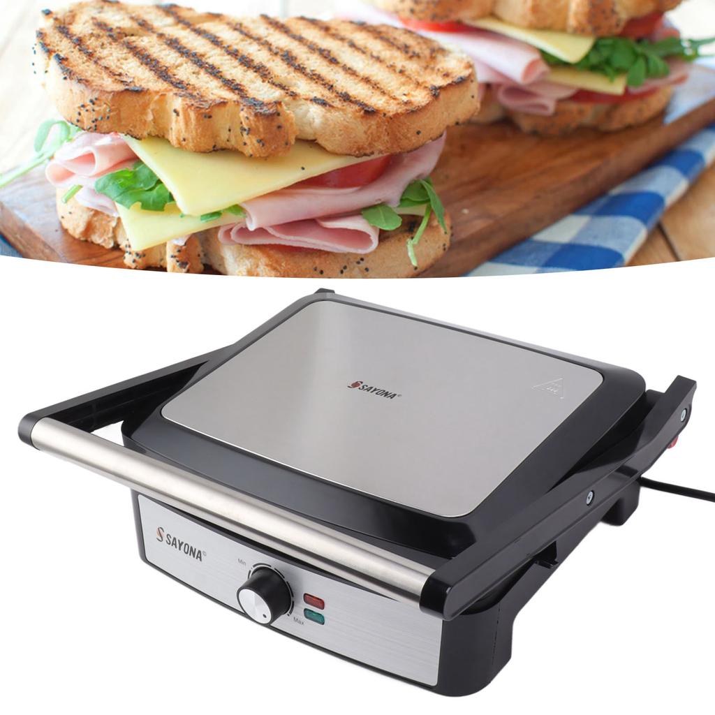 Elektrischer Sandwichmaker Panini 2200W Waffeleisen Kochen Küchengeräte Frühstückswaffeln Maschine Antihaft-Eisenpfanne