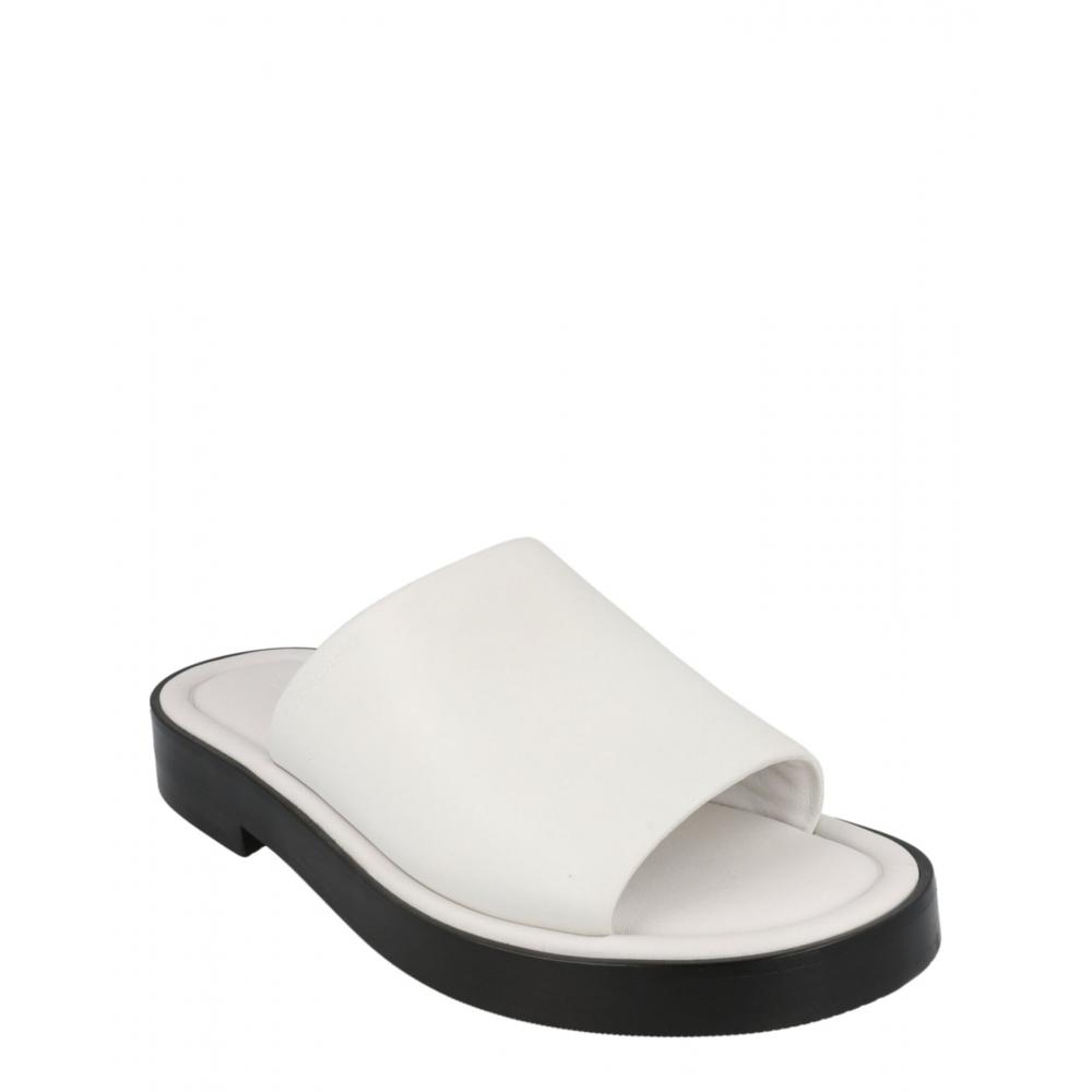 Salvatore Ferragamo Giunone Leather Slides White