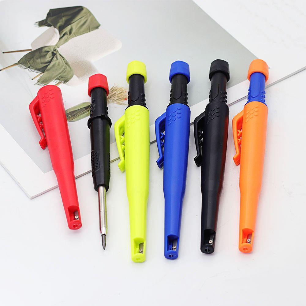 Plastic Woodworking Marker Pen Graphite Leads Deep Hole Pencil Construction Marking