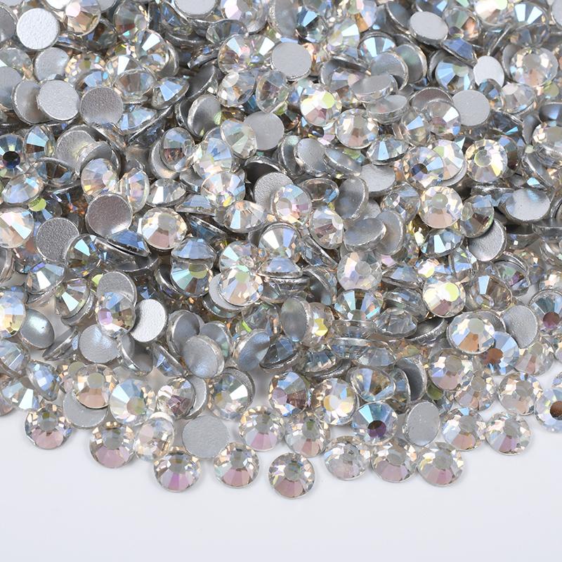 New Misty Rose Colors Glass Rhinestones SS6-SS30 Non Hotfix Crystals Flatback Crystal Rhinestones for Nail Art DIY