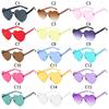 Accessories Eyewear Trendy Candy Color Sunglasses For Women Heart Glasses Rimless Heart Sunglasses