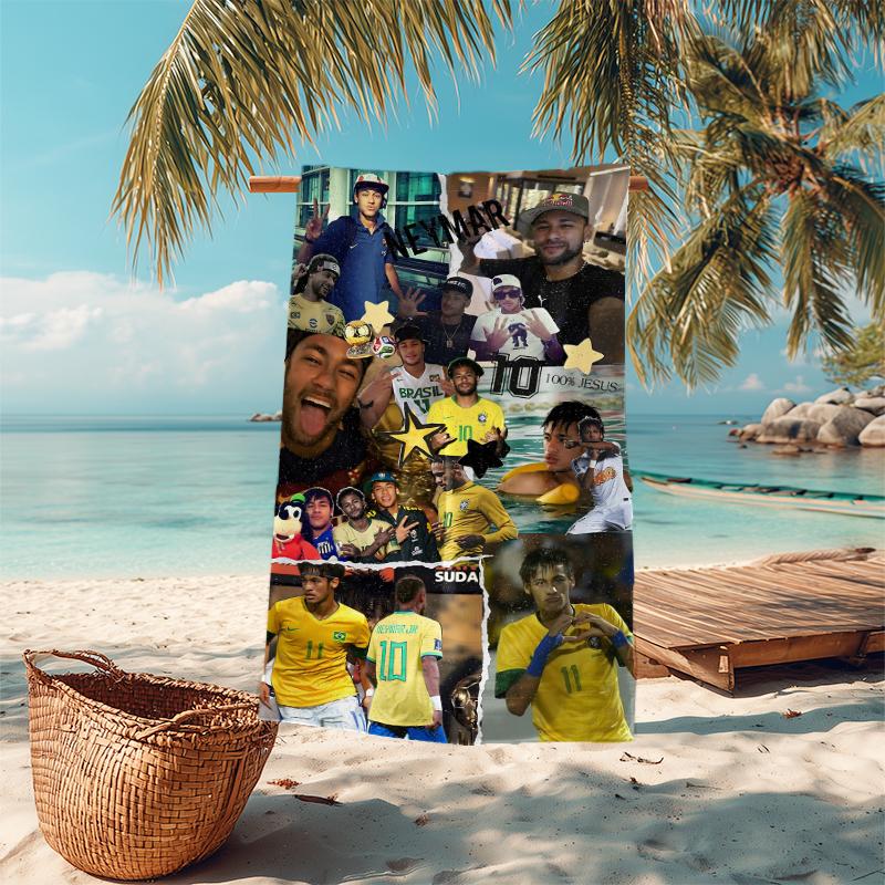 1pc Football Family Bond Microfiber Quick Dry Beach Towel Absorbent Soft Oversized Sand Free Towel for Travel Pool Gym Swimming Yoga 20a109