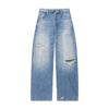 VIONA Damen Retro 90er Low Rise Weite Beine Jeans Gemütlich Hellblau Zerrissen Used Denim Hose Stylisches Mädchen Y2k Pendler Streetwear