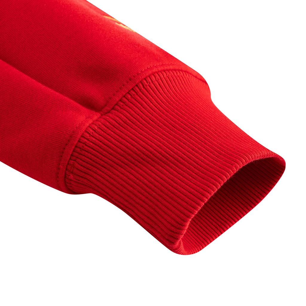 Anta Gute Dinge passieren Trendige Mode Lässig Vielseitig Locker Bequem Kapuzenpullover Damen Kapuzenpullover Tiefrot 162618706S-2