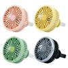 USB Car Fan for Air Vent Mounted with Colorful Light,360 Rotatable Portable Clip Fans Small Coolers Fan Low Noise