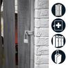 Master Lock 9140EURDLH Key Padlock In Aluminium with Long Shackle, Grey, 4 X 8,9 X 1,3 Cm