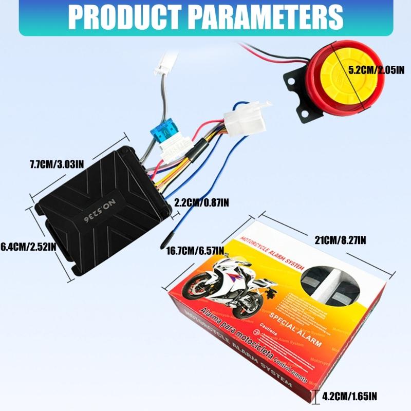 Waterproof Intelligent Wireless Anti Theft Security Alarm For Motorcycles With Loud Siren And Universal Compatibility