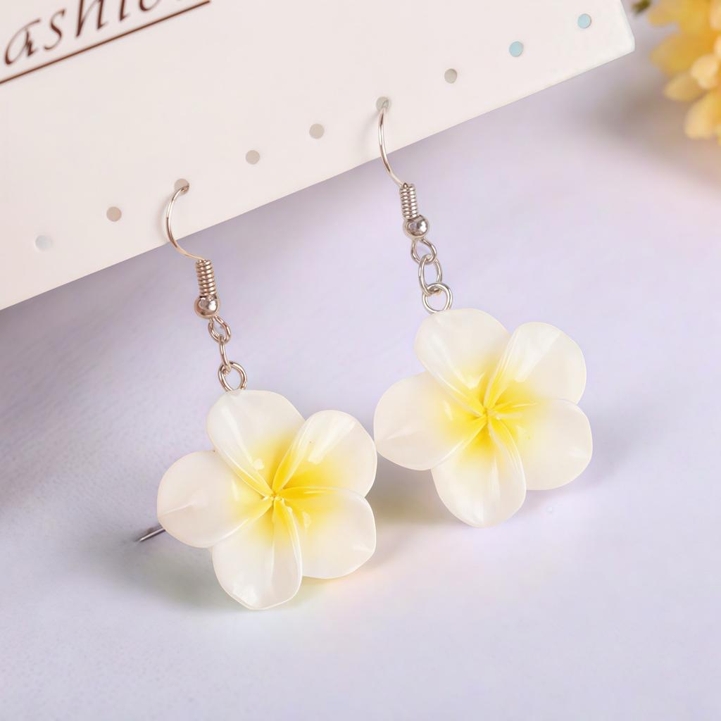 Summer Fashion Flower Resin Earrings