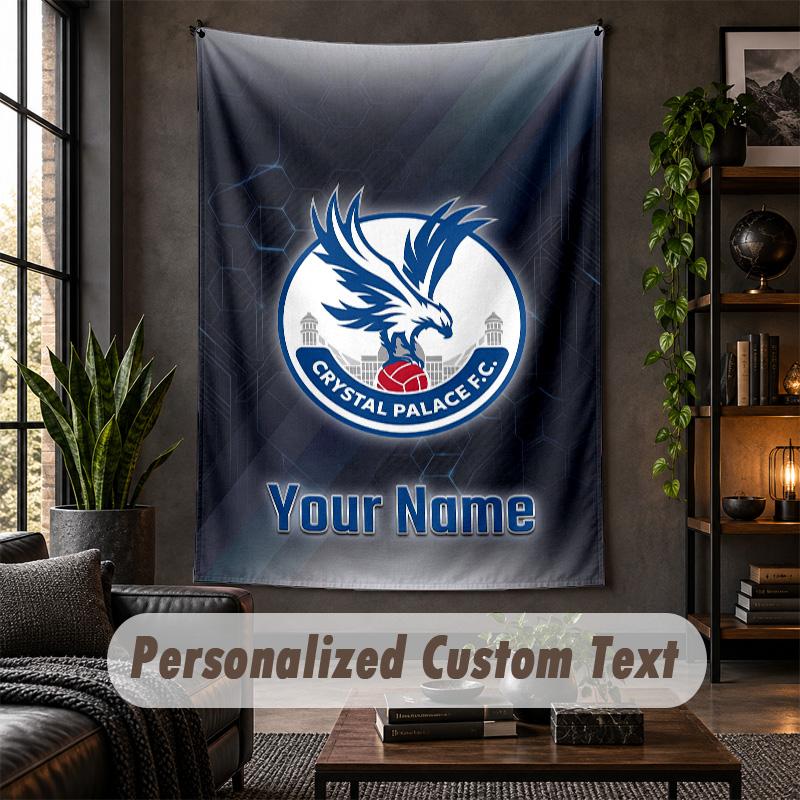 Wall Tapestry Crystal Palace Print Custom Name Text Wall Hanging Home Decor