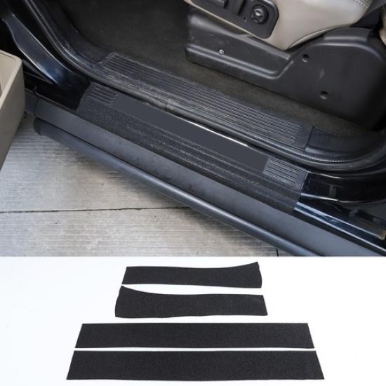 Carbon Fiber Door Sill Scuff Guard Plate Panel Trim Sticker For  Hummer H2 03-07