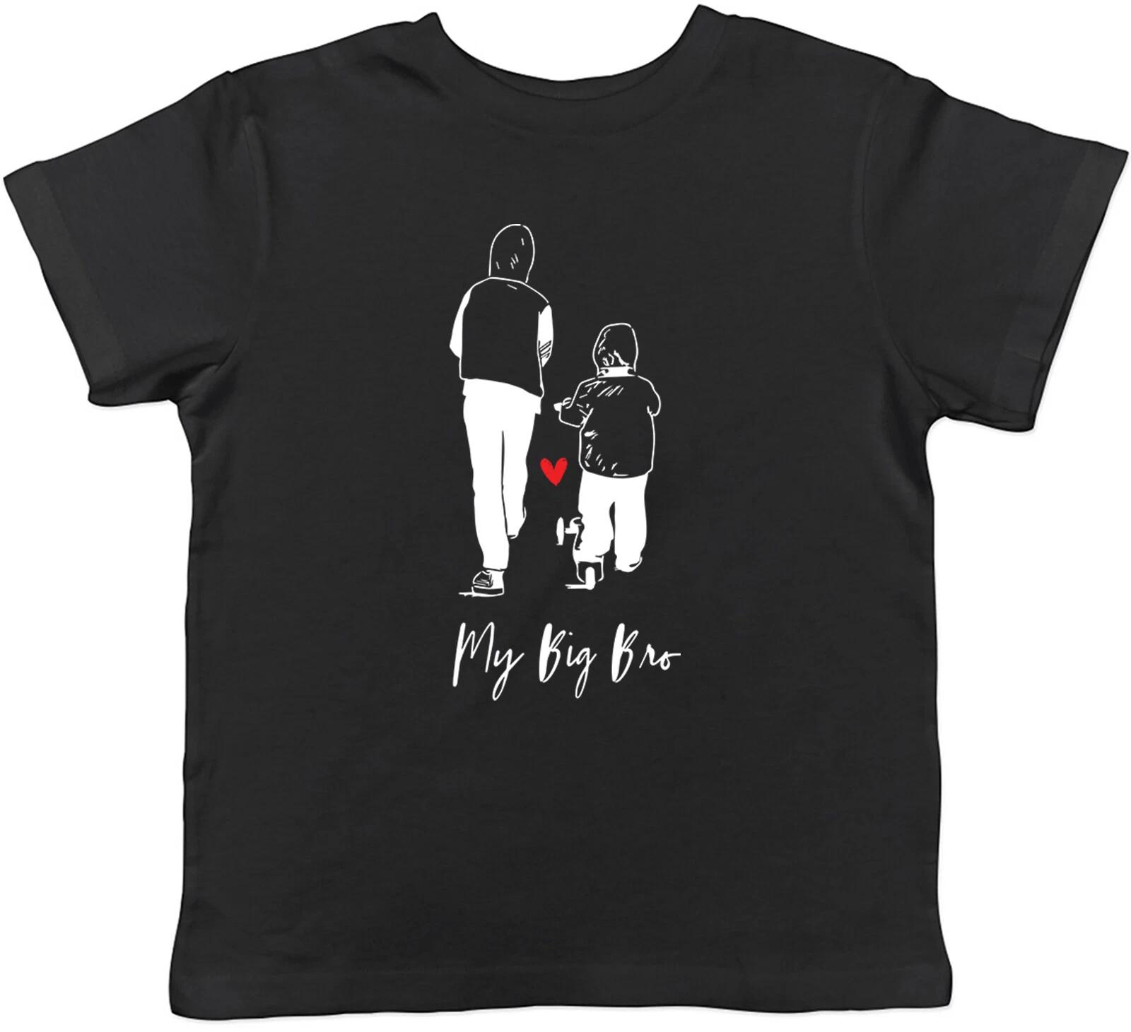 

My Big Bro Kids T-Shirt 2 Boys with Love Heart Sketch Childrens Boys Girls Gift 100