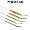 5Piece Brass Pipe Cleaning Brush Set Long Handle Brass Wire Brushes for Tube Cylinder Bore Cleaning 6 15mm