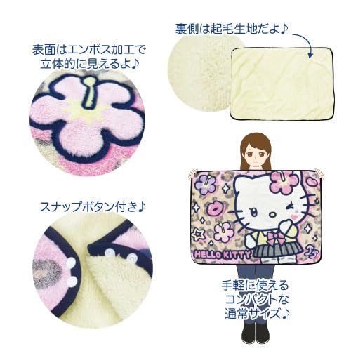 Hatayama Shoji Sanrio 3D Přehoz, 70x100cm, Hello Kitty Hnědá, Cca. V70xŠ100cm, 66203224