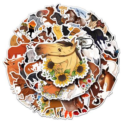50Pc Character Cartoon Horse Animal Stickers Vtuber Luggage Stickers Mug Stickers Notebook Decoration Stickers
