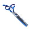 6.0" Blue Damascus Hairdressing & Barber Serrated Scissors with Thinning Shears