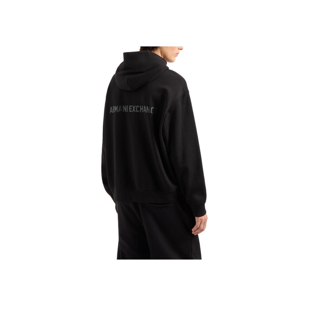 Armani Exchange FW24 Solid Color Letter Logo Hoodie Long Sleeve Men Hoodies Black 6DZMLJ-ZJ4XZ-1200