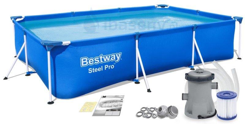 Basen Stelażowy 300X201X66 Cm Zestaw 7-w-1 Bestway 56411