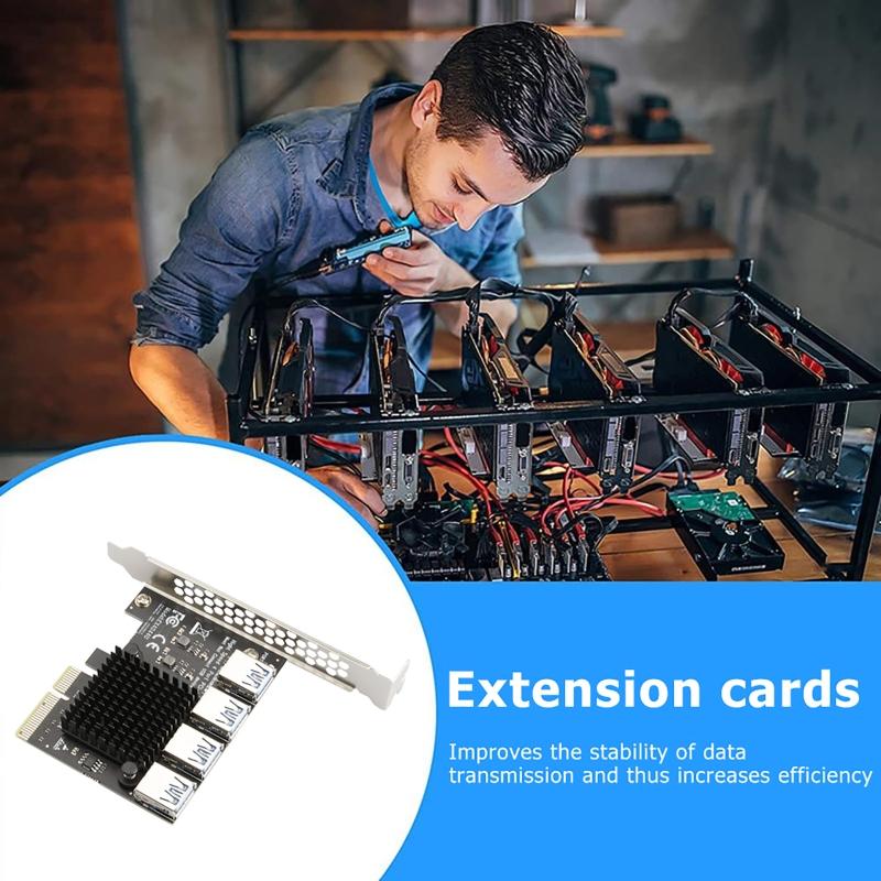 20Gbps PCI-E 4X 1 na 4 USB 3.0 r pro Těžbu Miner Multiplikátor Rozšiřující Karta Stolní Počítač nabídka Adaptér