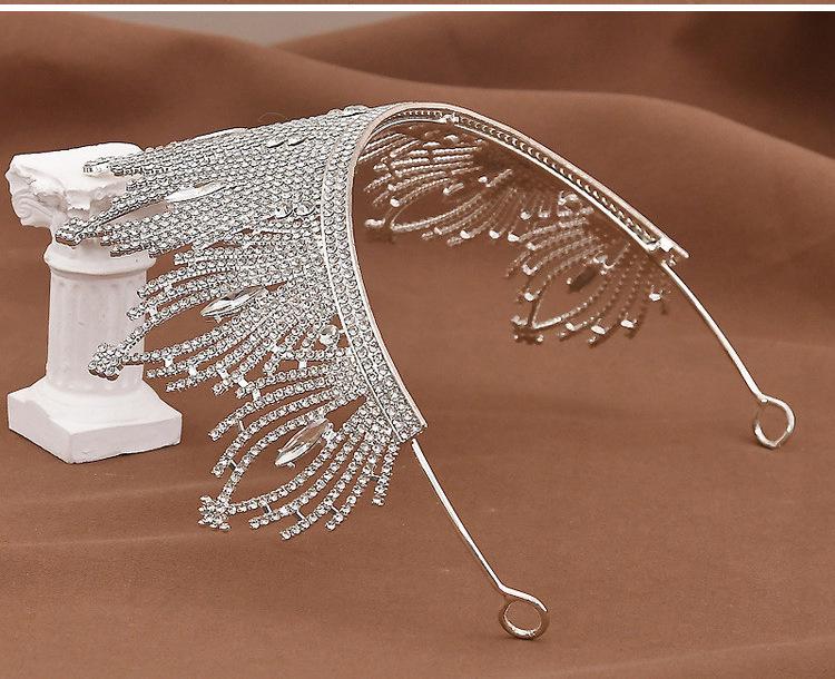 2024 Crystal Rhinestone Bride Crown Headdress: Wedding & Birthday Hair Accessories
