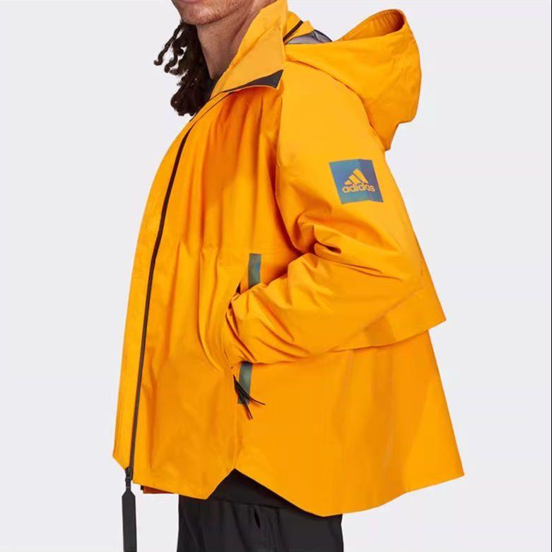 Adidas Outdoor Sports Hooded Jacket Men Outerwear Orange Yellow GQ2397