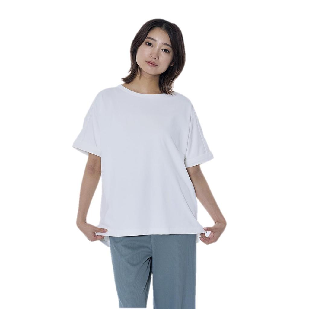 Short Sweat Stain Heat Shielding Go To by B2MAB230 Marshmallow White [Mizuno] Anti-Sweat T-shirt, Sleeve, Control, Transparent, Women's