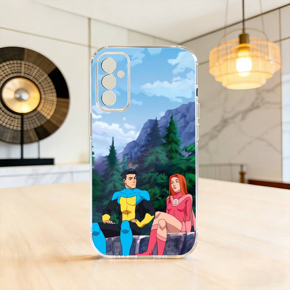 Cartoon I-Invincible Phone Case For SamsungA10,12,20,21S,30,31,40,50,51,52,70,71 Transparent Cover