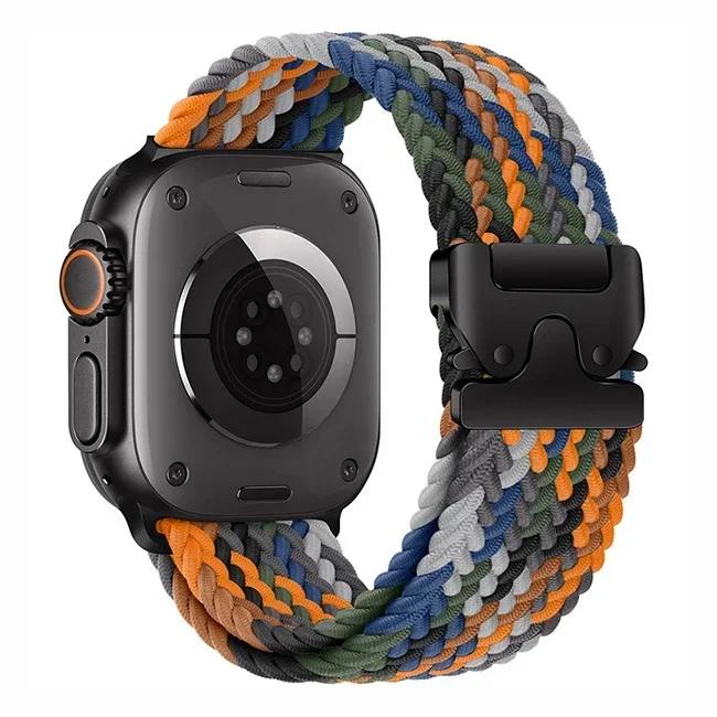 Braided Solo Loop Strap For Apple Watch Ultra 2 band 49mm 44mm 45mm 46mm 40mm 41mm 42mm Bracelet iWatch Series 10 9 SE 8 7 6 5 4