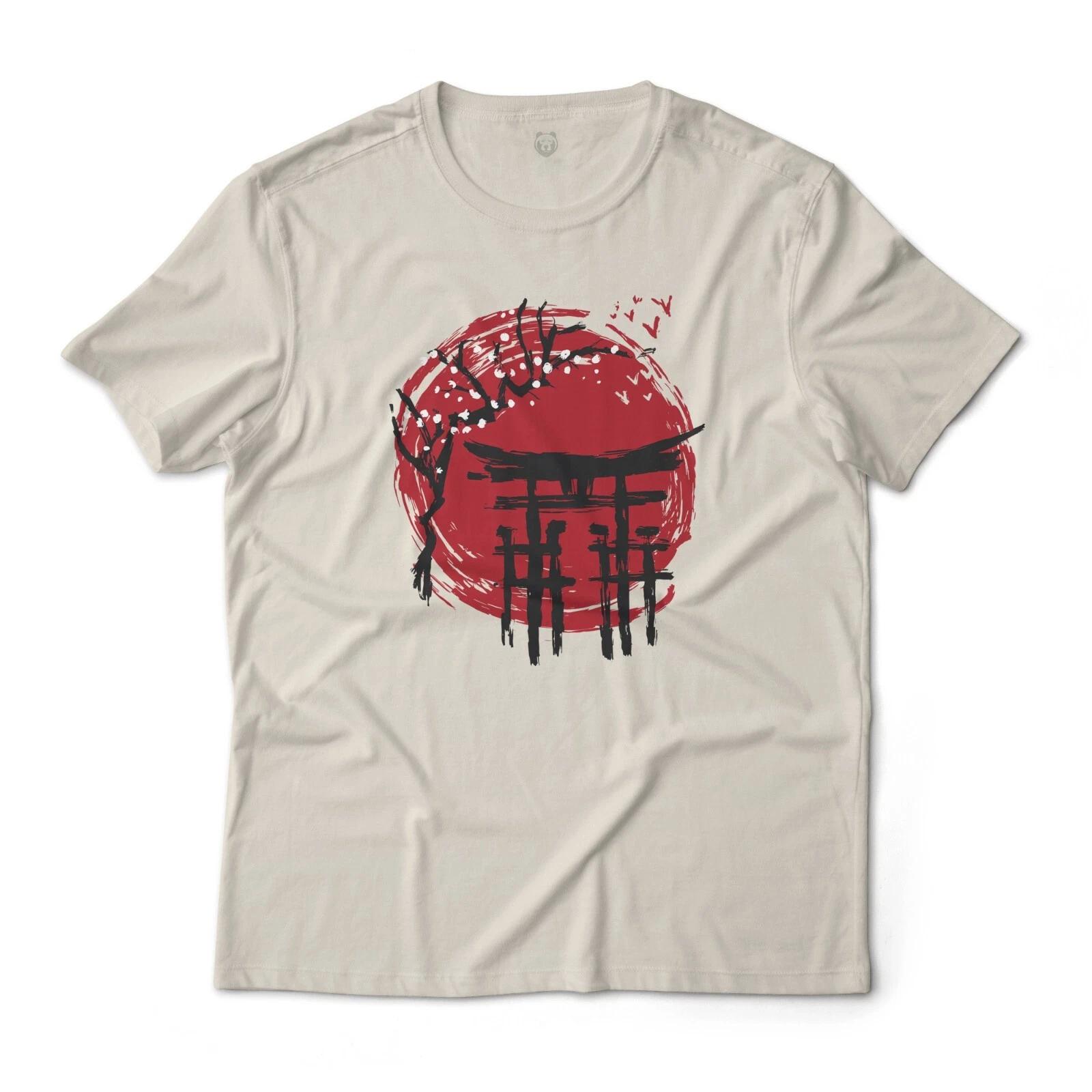 Japanese Shinto Shrine Aesthetic Art Graphic T-T-Shirt Unisex Lightweight Cotton 4XL
