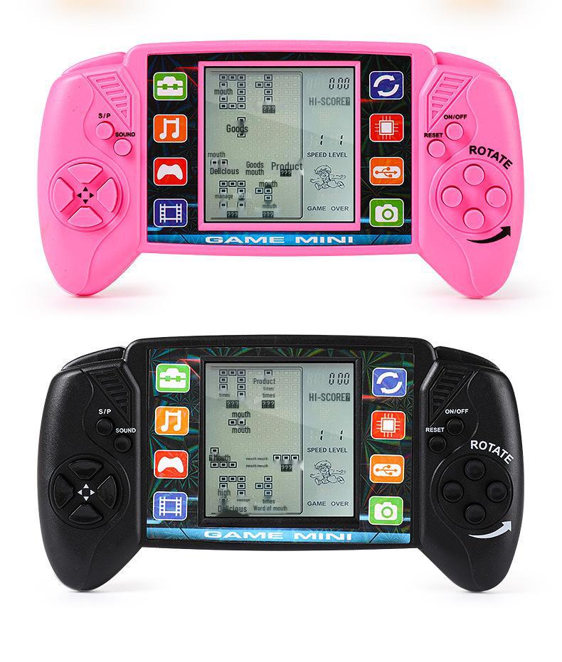 Consolă de jocuri portabilă Tetris nostalgică clasică cu ecran mare - jucărie educațională creativă pentru copii