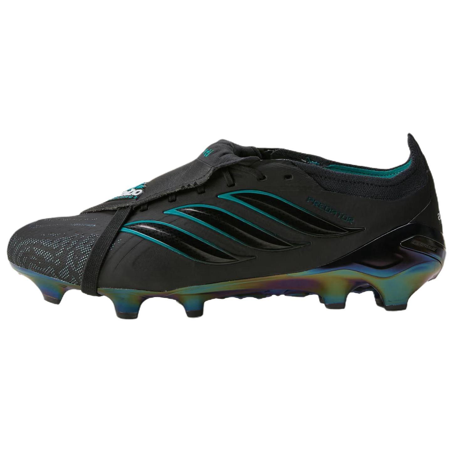 adidas Predator Elite Foldover Tongue FG Black Equipment Green Unisex Cleats Core-Black KI2686 39⅓