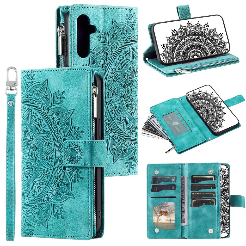 Style 006 For Samsung Galaxy A16 5G/A16 4G Wallet Case PU Leather Phone Cover Mandala Flower Pattern
