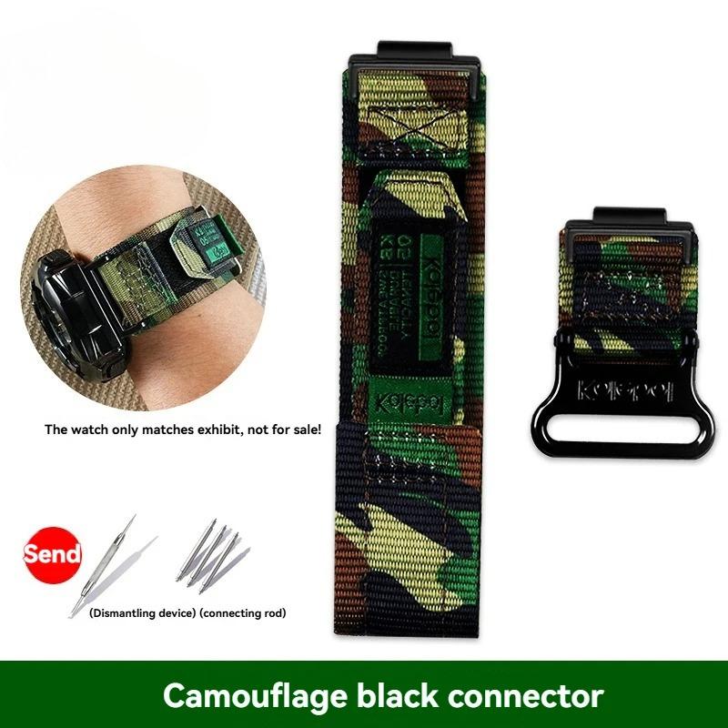 Nylon-Canvas-Uhrenarmband Für Casio G-SHOCK Uhrband GA-900 GA700 GA110/100 GM110 modifiziertes Sport-Armband für Herren schwarz