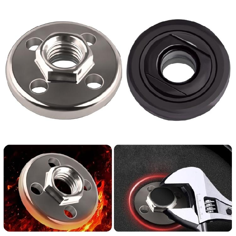 Power Tool Four Hole Fastener Set Sturdy Steel Hexagon Flange Nut Pressure Plate for 100 Angles Grinder Adaptability
